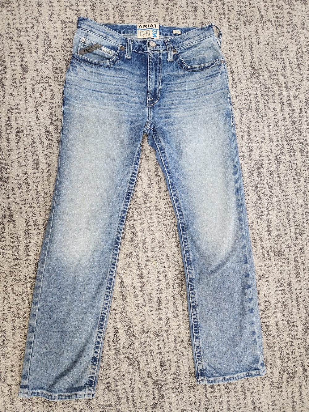 Ariat men's Light Blue Straight-Leg Jeans